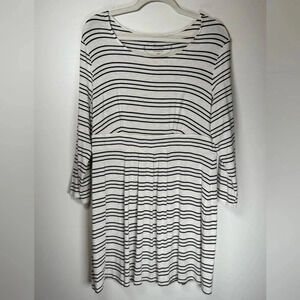 Soma Loungewear Striped Knit Dress Tunic Soft Stretchy Women’s Size Large
